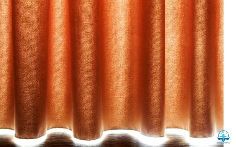 Veil of the temple showing a purple curtain