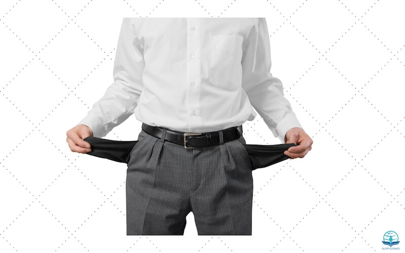 Whoever hath not image showing a man with empty pockets