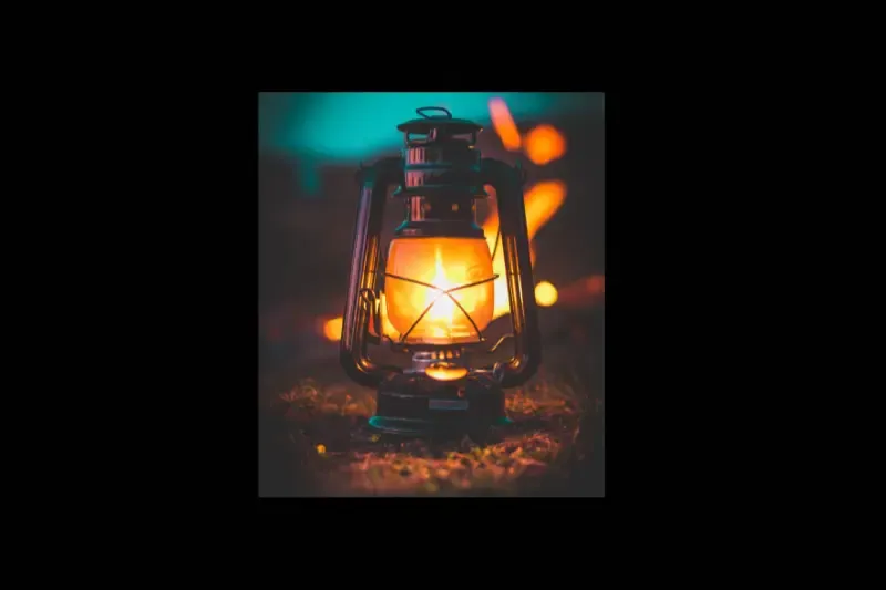 light of the world showing a lamp in the dark
