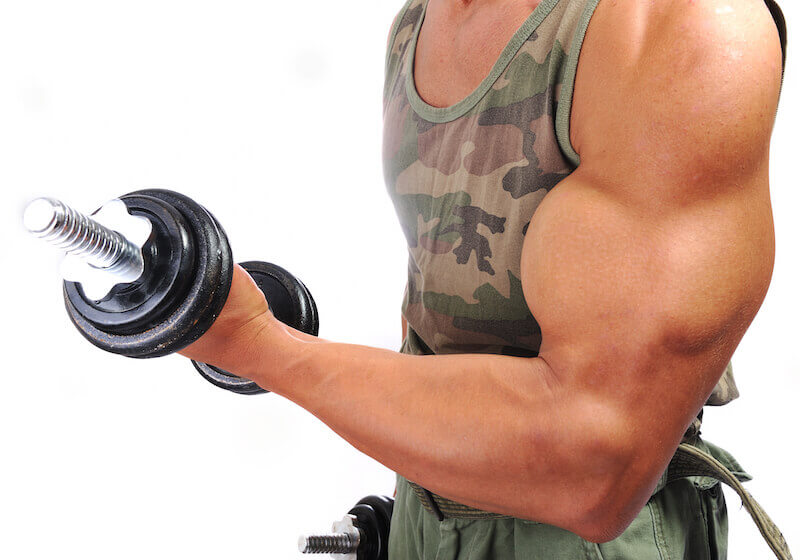 you are not in the flesh showing a man building muscles