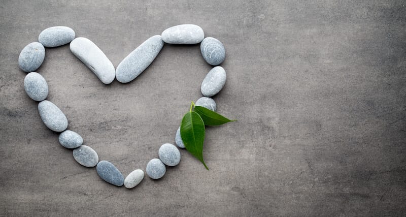 I will take away the stony heart out of your flesh showing the image of a heart made with stones