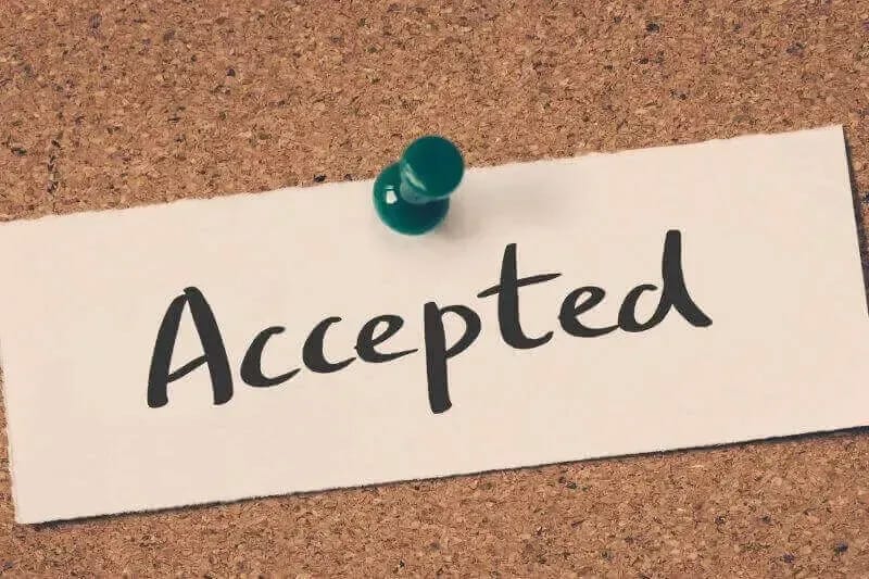 accepted in the beloved showing the word accepted