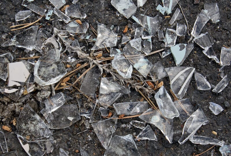 break them with a rod of iron showing a broken glass cup
