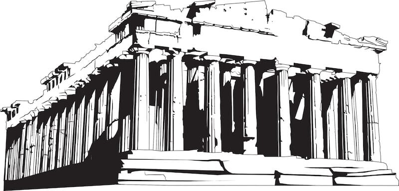 Ephesian church in the Word showing a temple in ephesus