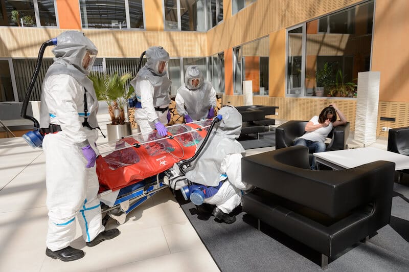 covid 19 and the church showing a medical team