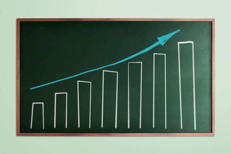 grace increasing showing a chart showing increase