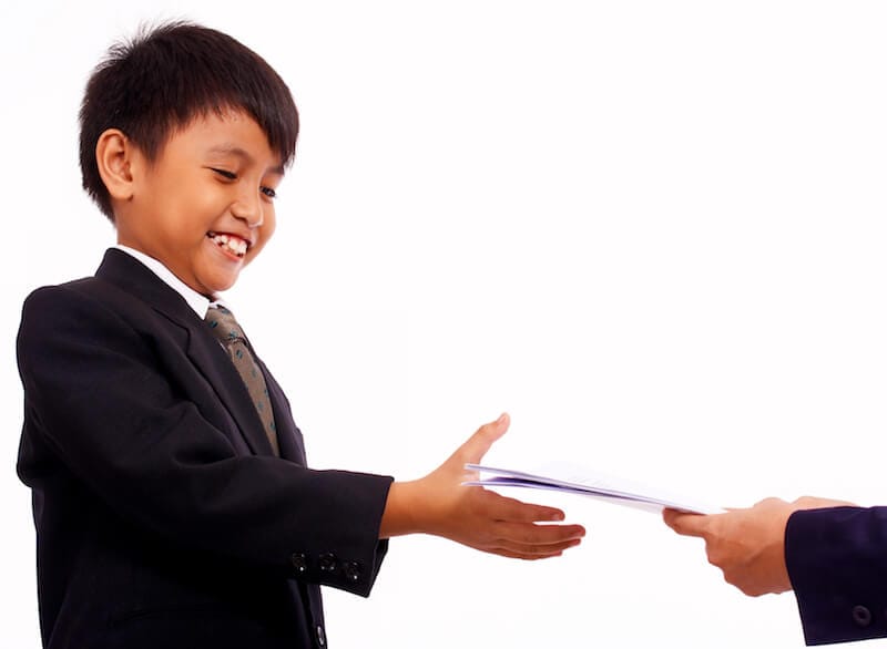 latent period of faith showing a boy receiving a certificate