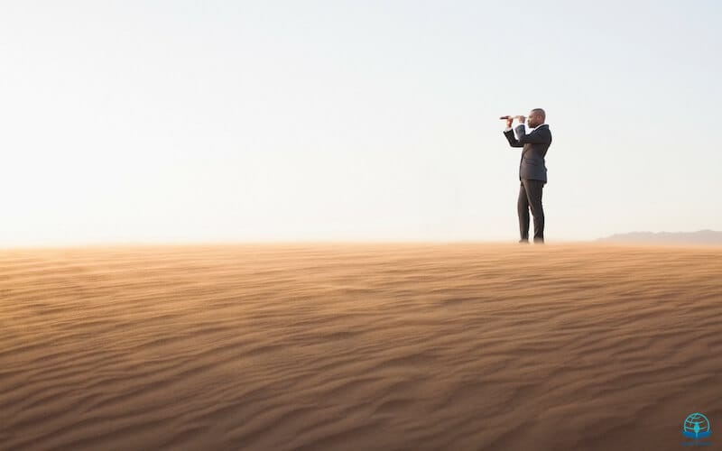 spirit realm man looking through telescope