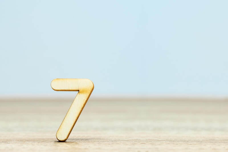 the seven spirits of God showing the number 7