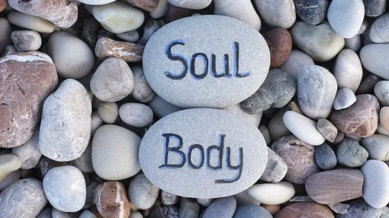 what is the human spirit showing soul and body printed on marble