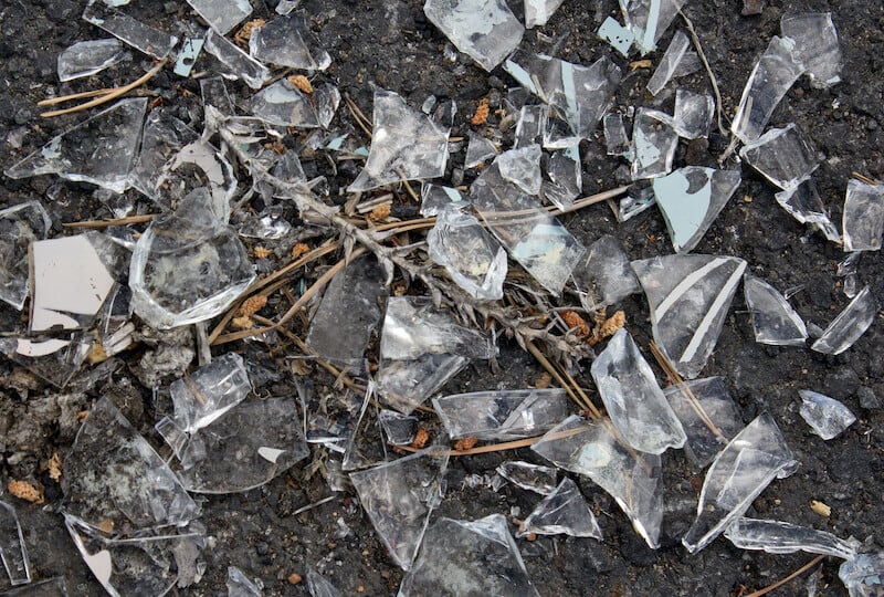 break them with a rod of iron showing a broken glass cup