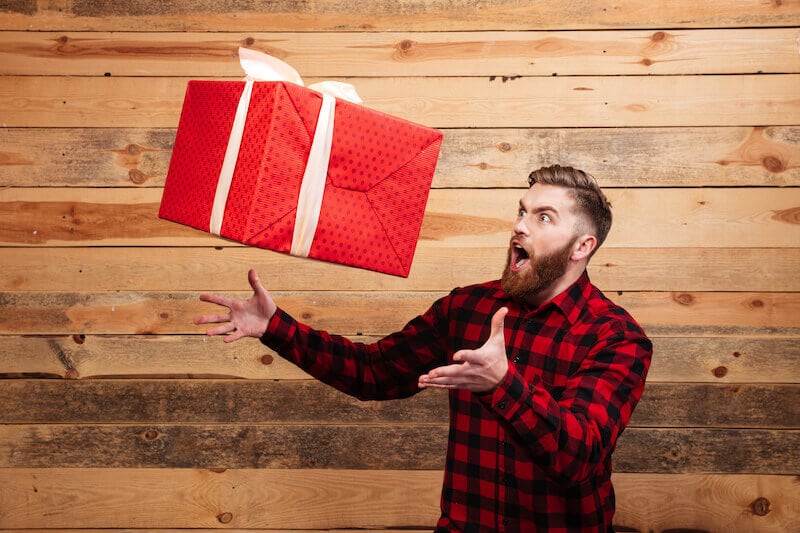receiving grace in vain showing a man receiving a gift