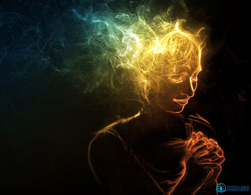 speaking in tongues showing a woman of smoke praying
