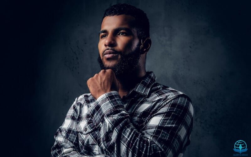 Take no thought showing a black man thinking