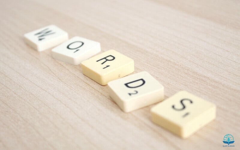 What is the Word of God? Scrabble pieces reading words