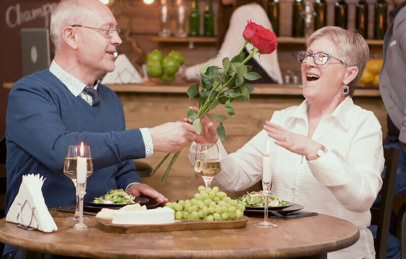 the Holy Spirit is a Person, showing a man going flowers to his wife