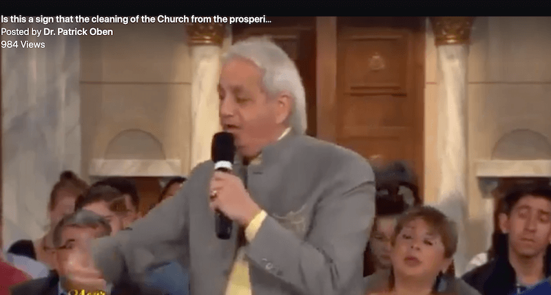 Ps Benny Hinn rejecting the prosperity Gospel