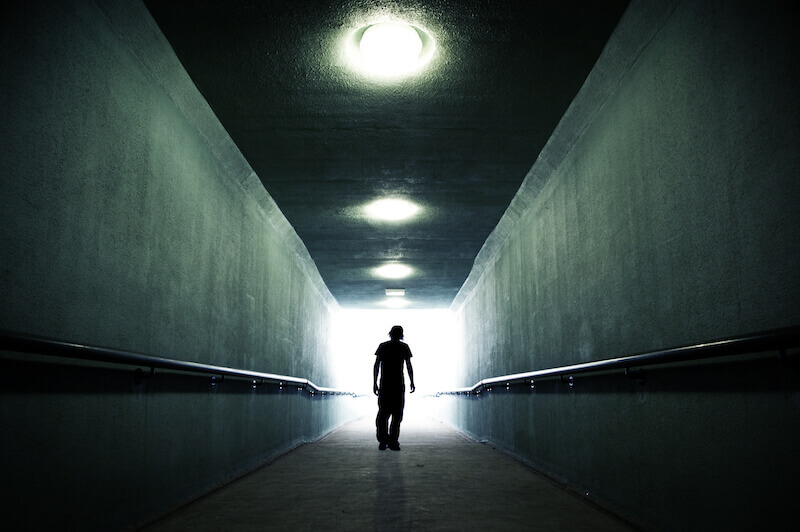 let us walk in the light of the Word showing a man walking in light