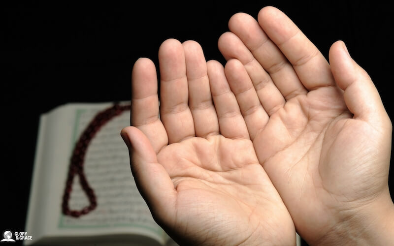Attitude of gratitude showing hands open to receive