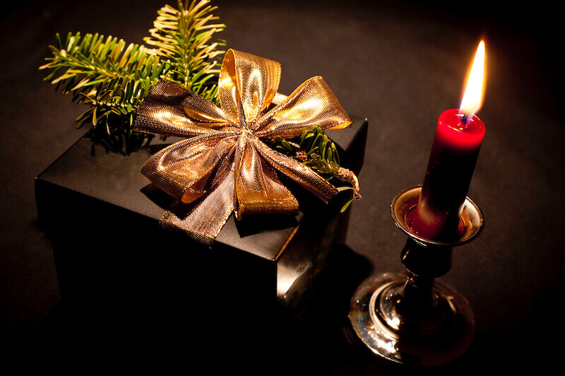 christmas gift showing a gift box