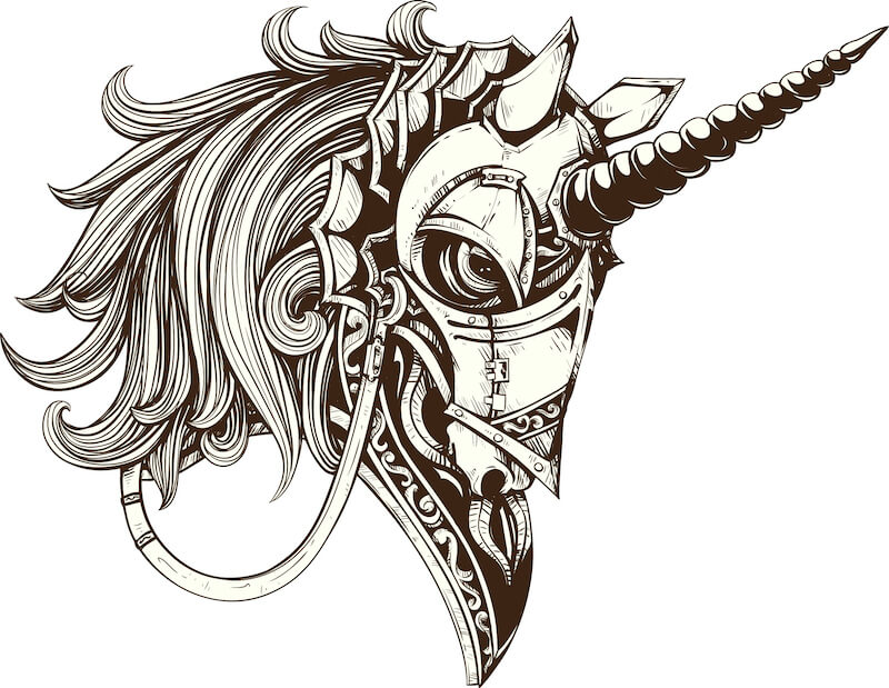 dragon with seven heads and seven horns