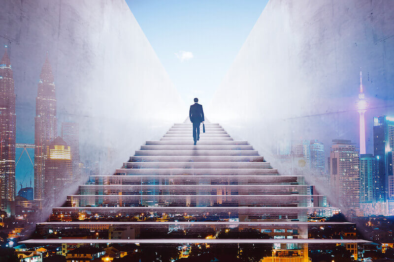 Enoch walked with God showing a man walking