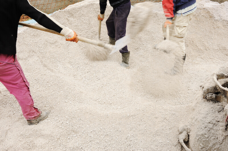 false brethren showing a group of people working on a building project