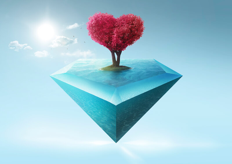 feel the love of Christ showing a love symboled in read