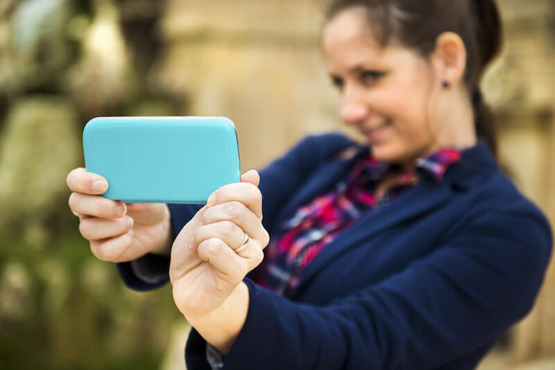 what are the works of the flesh showing a woman taking a phot
