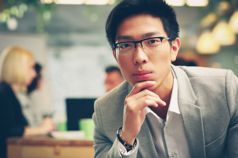 quiet spirit showing an asian man