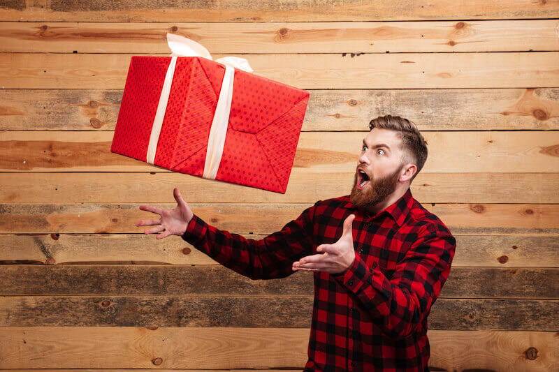 receiving grace in vain showing a man receiving a gift