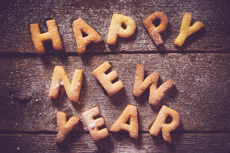 happy new year showing the letters of happy new year