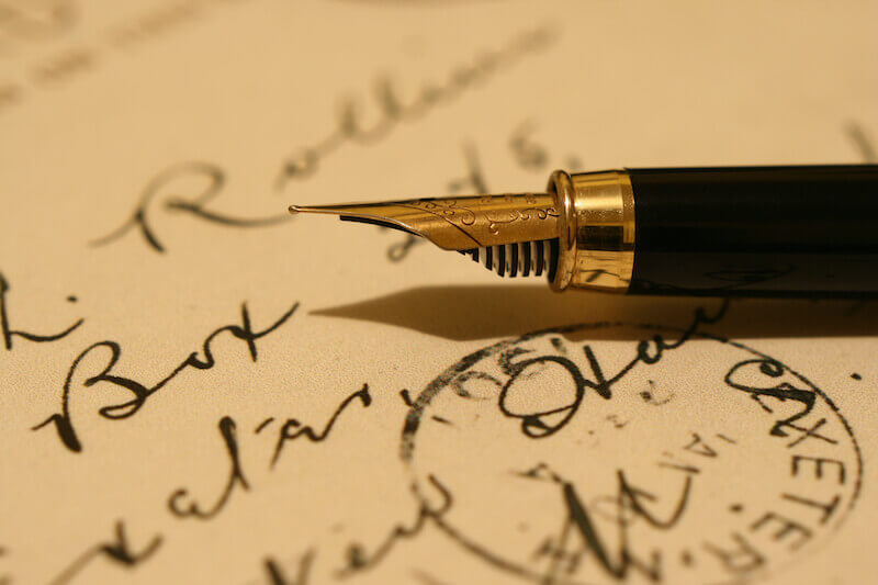 ink of the Spirit showing a fountain pen on paper