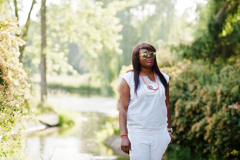 let your garments be always white showing an african woman