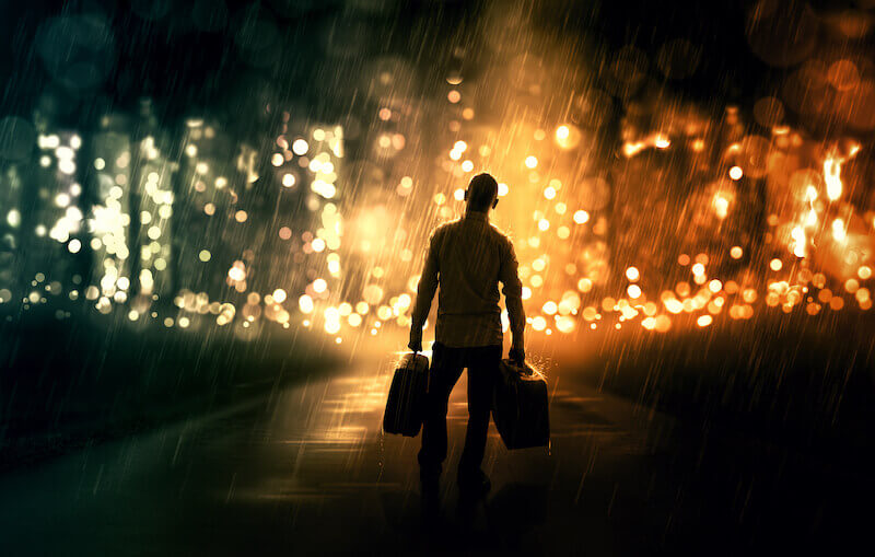 living in the spirit showing a man walking