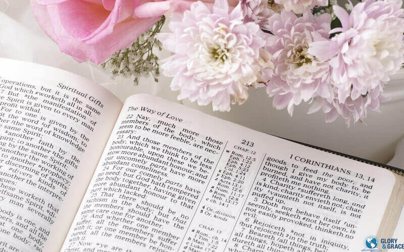 Memorizing the Bible showing an open Bible
