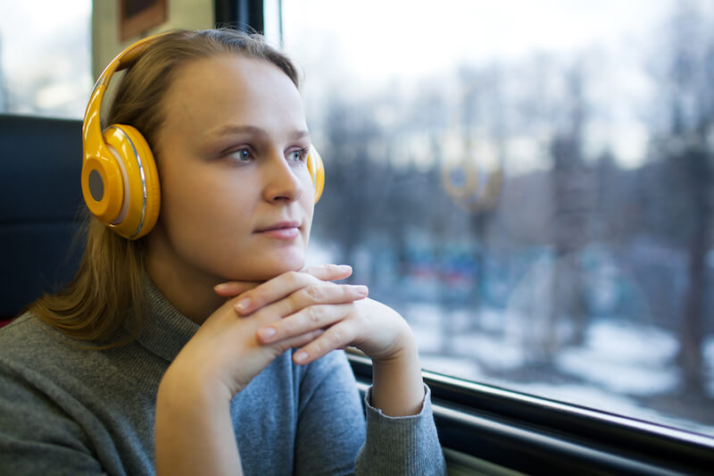 sing unto the Lord a new song showing a woman with earpiece