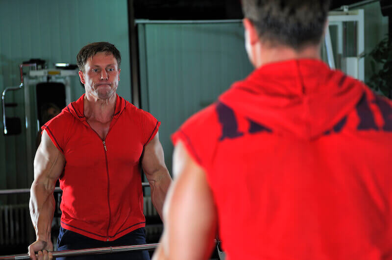 strengthened with all power showing a man building muscles