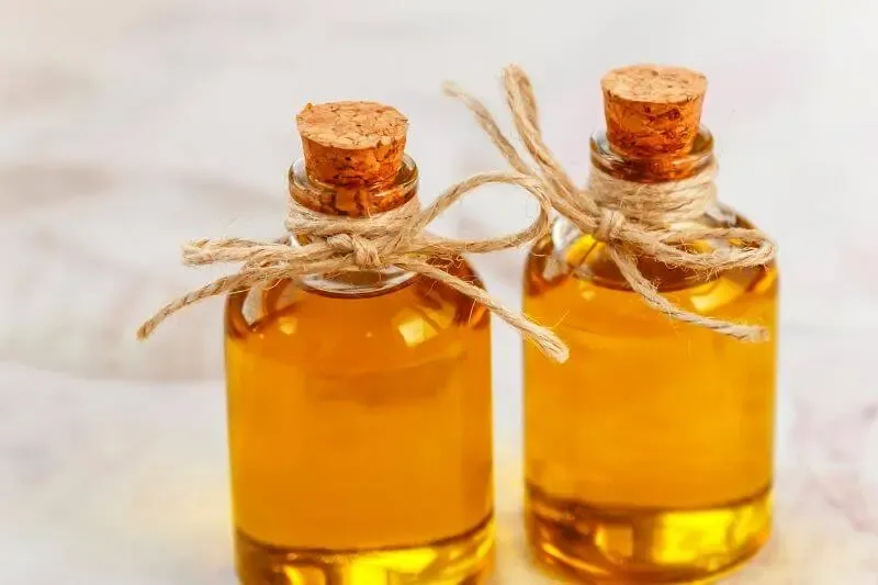 two phases filled spirit showing bottles