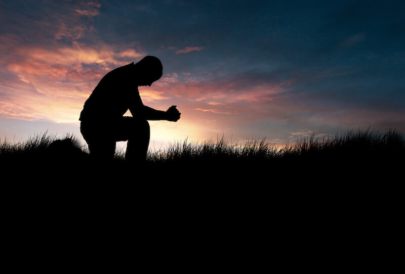 prayer life of Jesus showing someone praying
