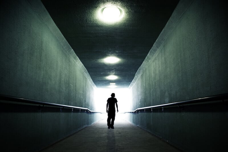 let us walk in the light of the Word showing a man walking in light