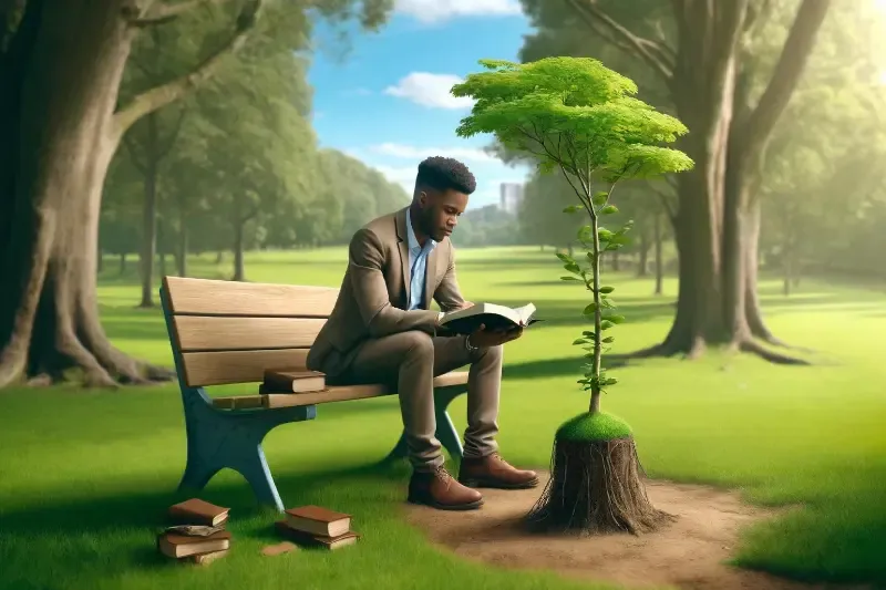 a black man reading the bible showing bread that strengthens the heart