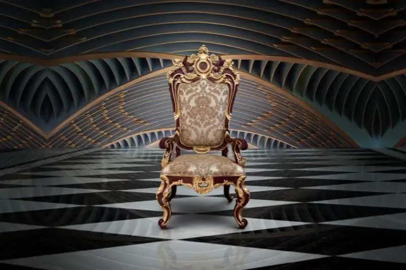 characteristics throne room worship showing a chair