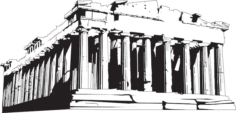 Ephesian church in the Word showing a temple in ephesus