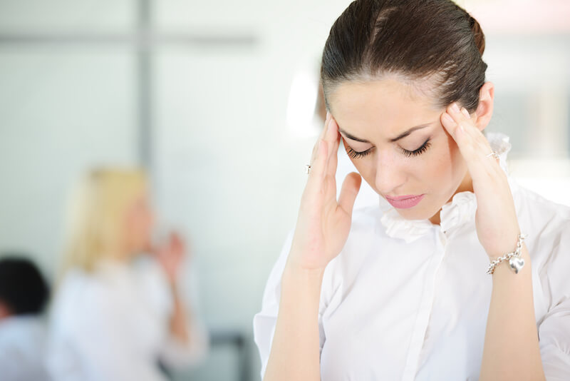 come unto me who are weary showing a stressed out woman