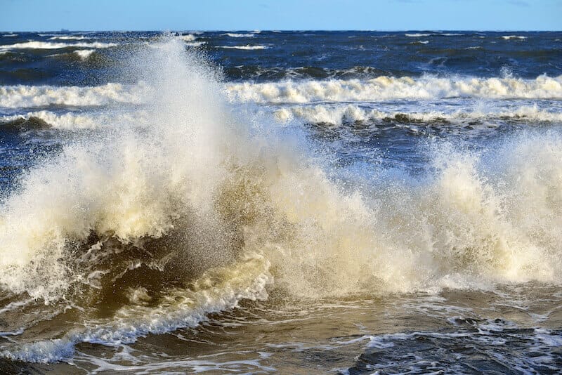 Euroclydon win showing a storm in the sea