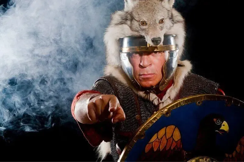fight the good fight of faith showing a roman soldier