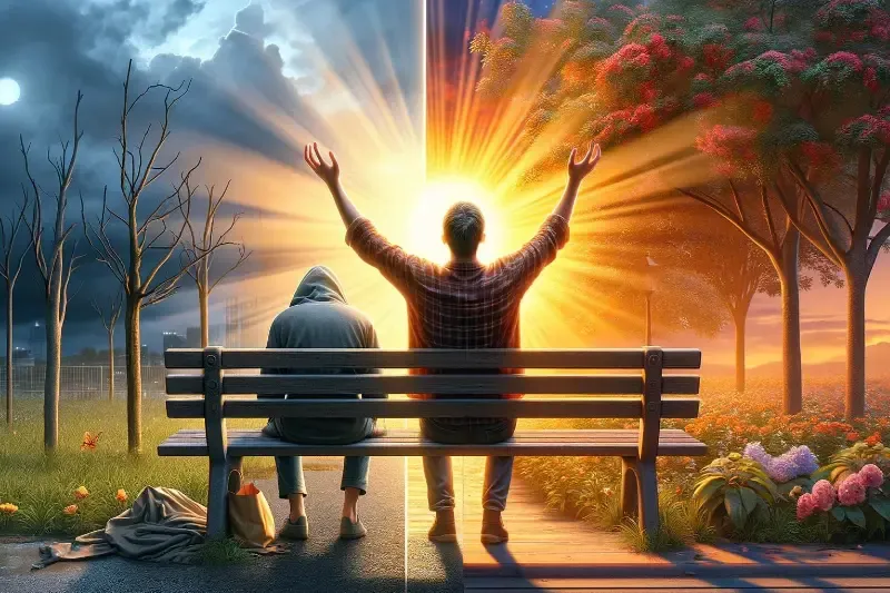 Garment of praise and spirit of heaviness showing a man praising