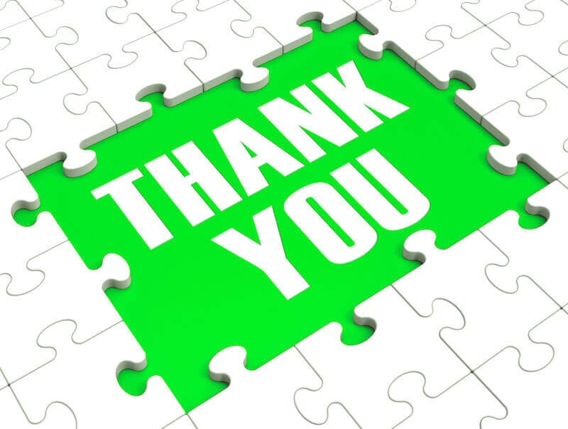 giving thanks unto the Father at all times showing the words "thank you"