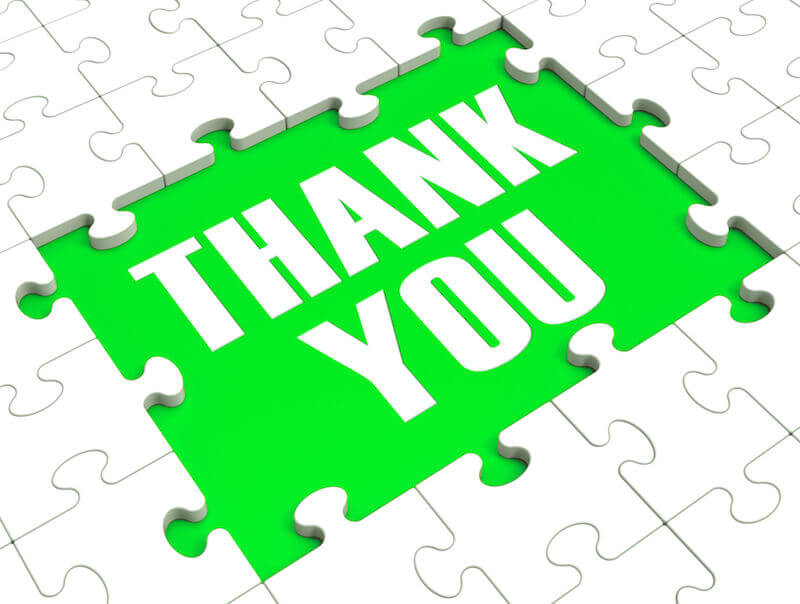 giving thanks unto the Father at all times showing the words "thank you"